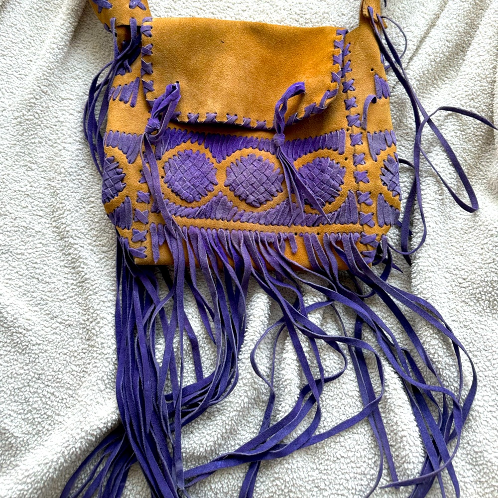 Unbelievable authentic leather vintage boho bag. Handmade one of a kind-
